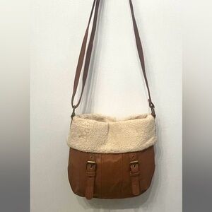 Y2K Sherpa trim Crossbody Bag Vintage Mudd Brand